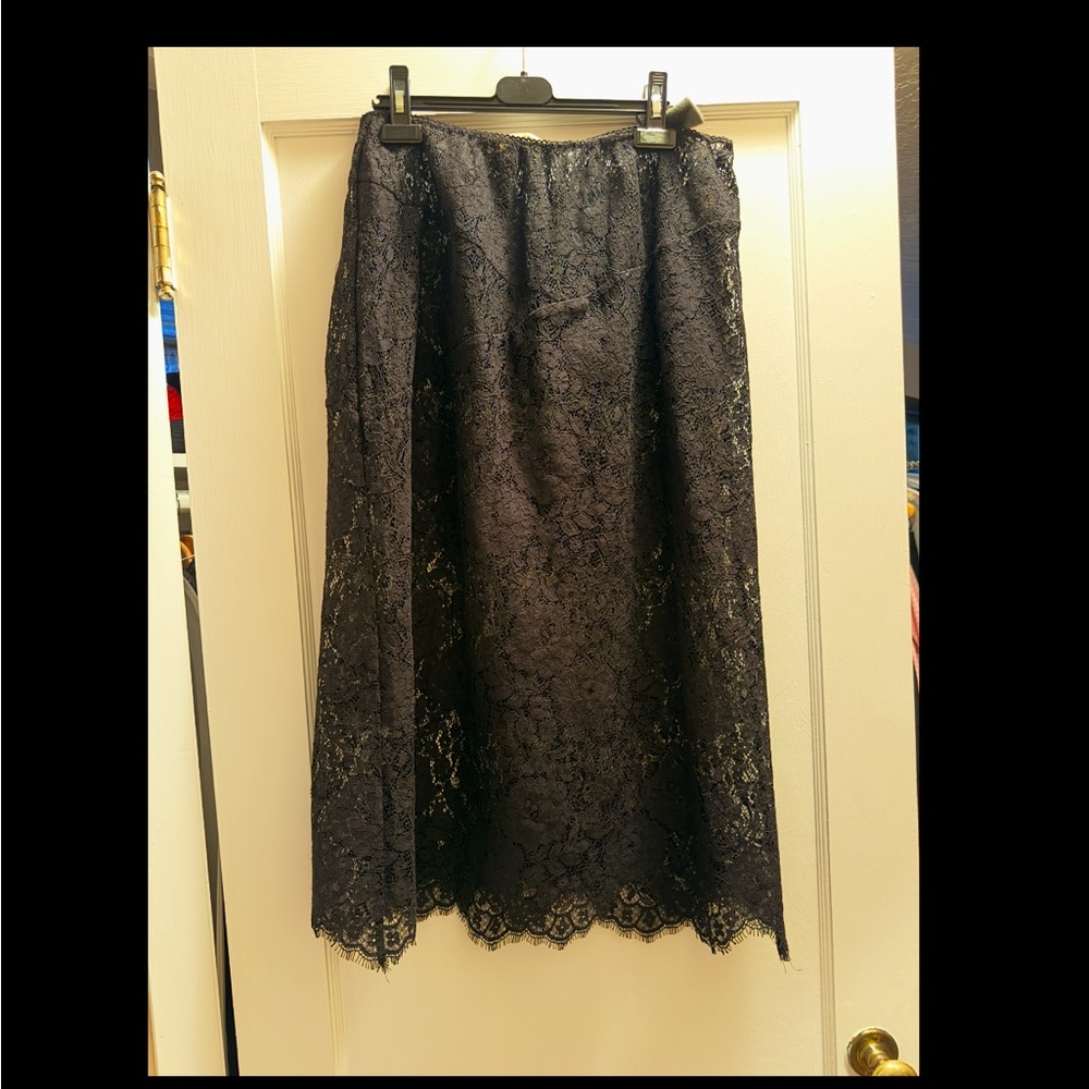 Doen Black Lace A-Line Skirt